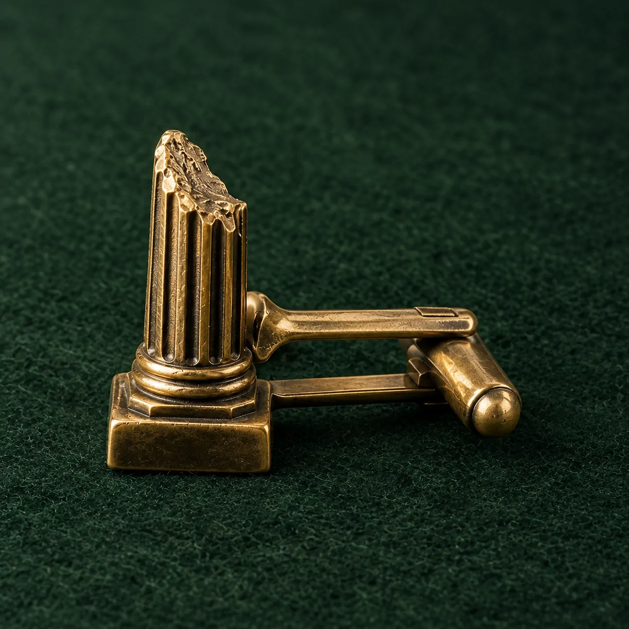 Broken Column Cufflinks, back and fastening