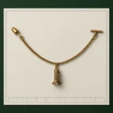 Broken Column Lapel Chain on a millimetre scale card