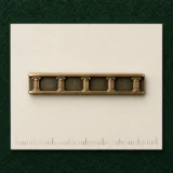 Colonnade Tie Bar on a millimetre scale card