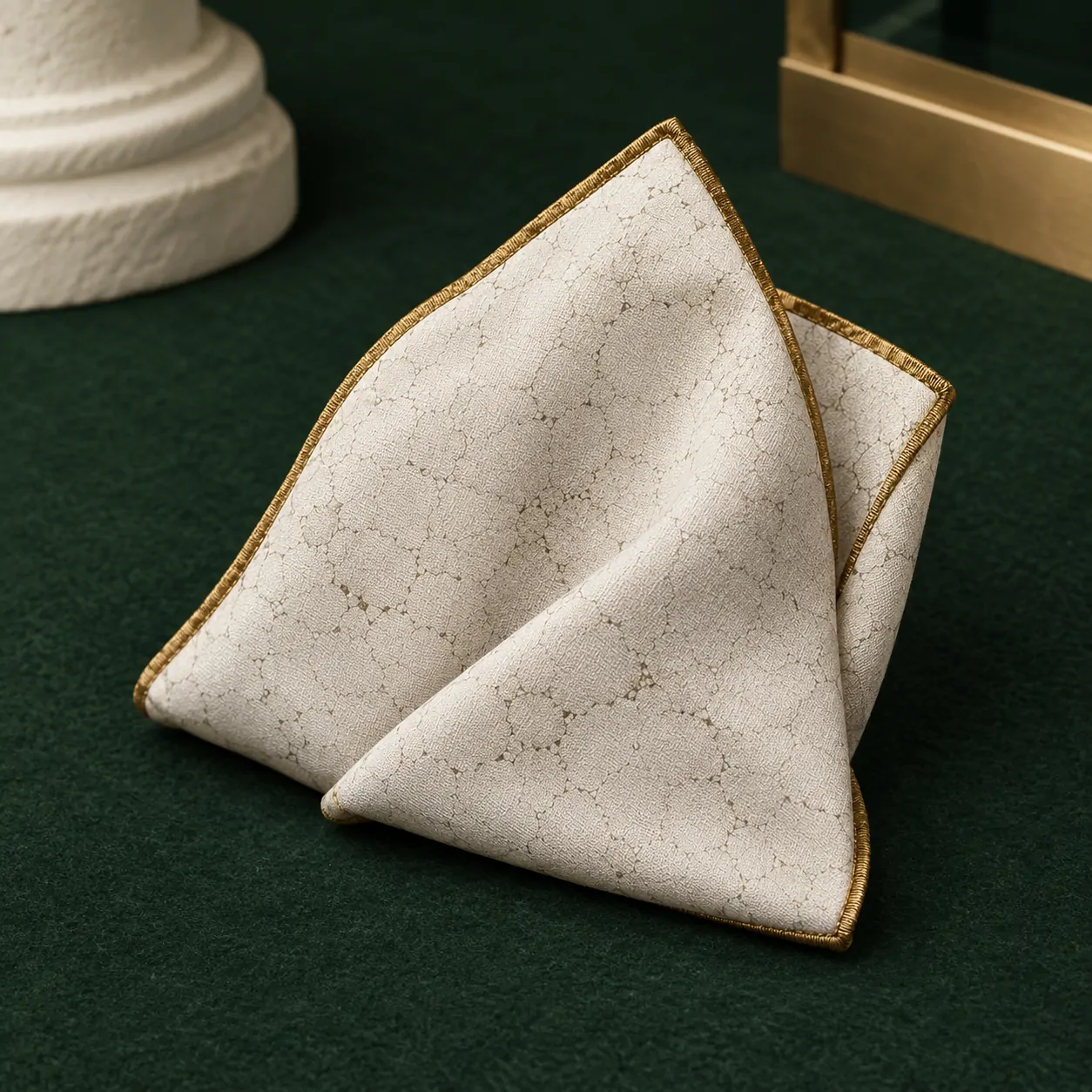 Crack Map Pocket Square on a millimetre scale card