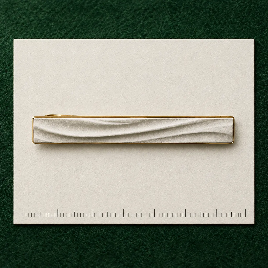 Drapery Tie Bar on a millimetre scale card
