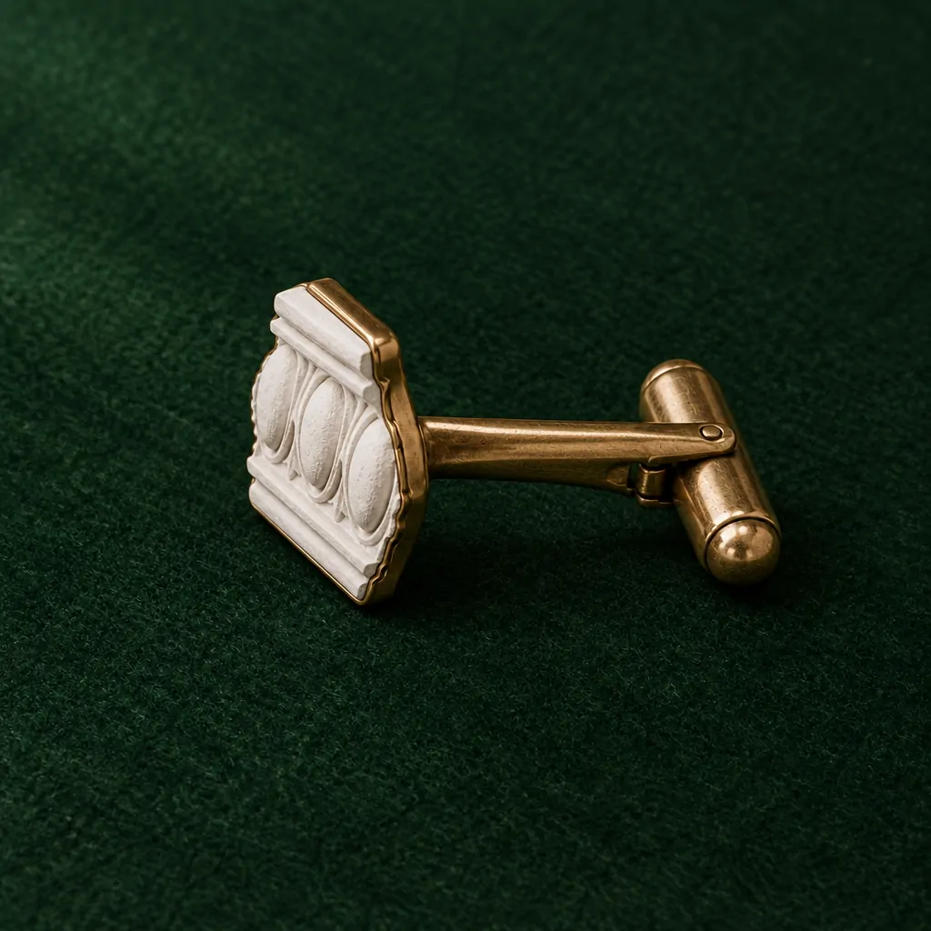 Egg and Dart Cufflinks, back and fastening