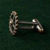 Escapement Wheel Cufflinks, back and fastening