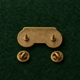 Ionic Volute Lapel Pin, back and fastening