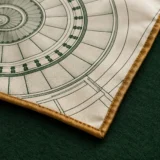 Stair Plan Pocket Square, back and fastening