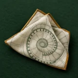 Stair Plan Pocket Square on a millimetre scale card
