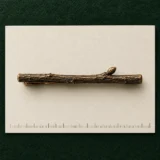 Twig Tie Bar on a millimetre scale card
