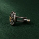Twin Cogs Cufflinks, back and fastening